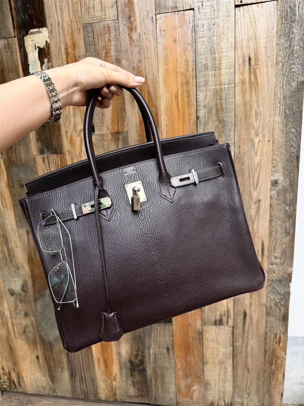 Leather handbag collection